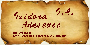 Isidora Adašević vizit kartica